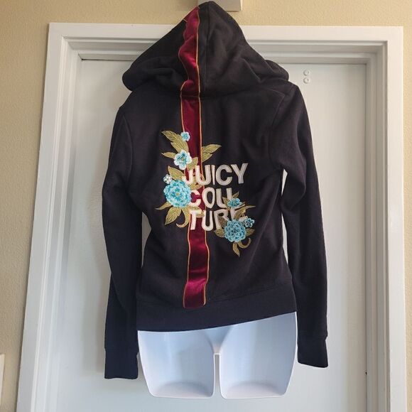 Juicy Couture Jackets & Blazers - Juicy couture vintage black label jacket with embroidery and velvet